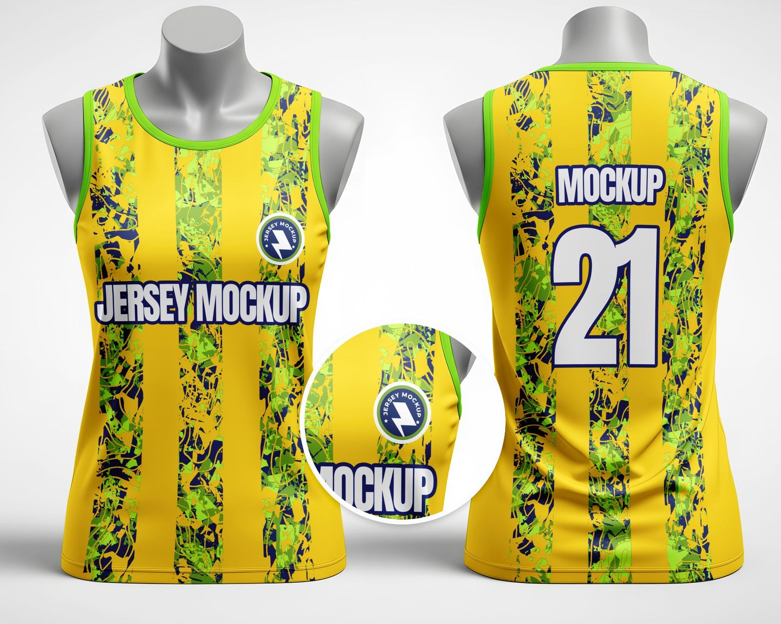 Women Jersey Mockup Bundle – 7 PSD Sportswear Templates for Volleyball, Soccer & Fitness Apparel