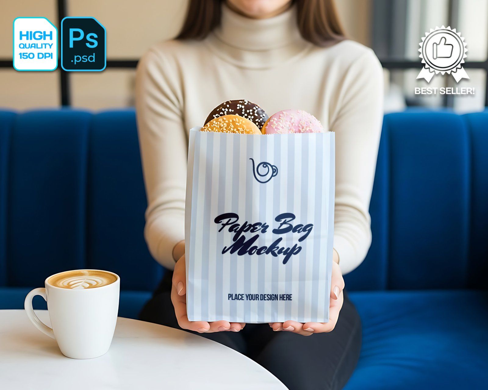 Coffee & Donut Shop Branding Mockup Bundle – 15 Premium PSD Scenes for Cafe Identity