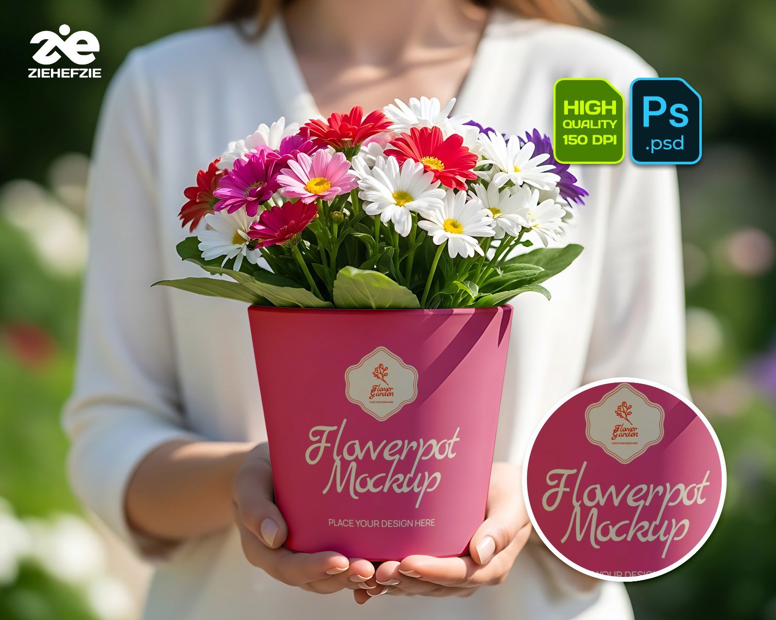 Premium Flower Garden Mockup Bundle PSD – Outdoor Branding & Floral Lifestyle Scenes