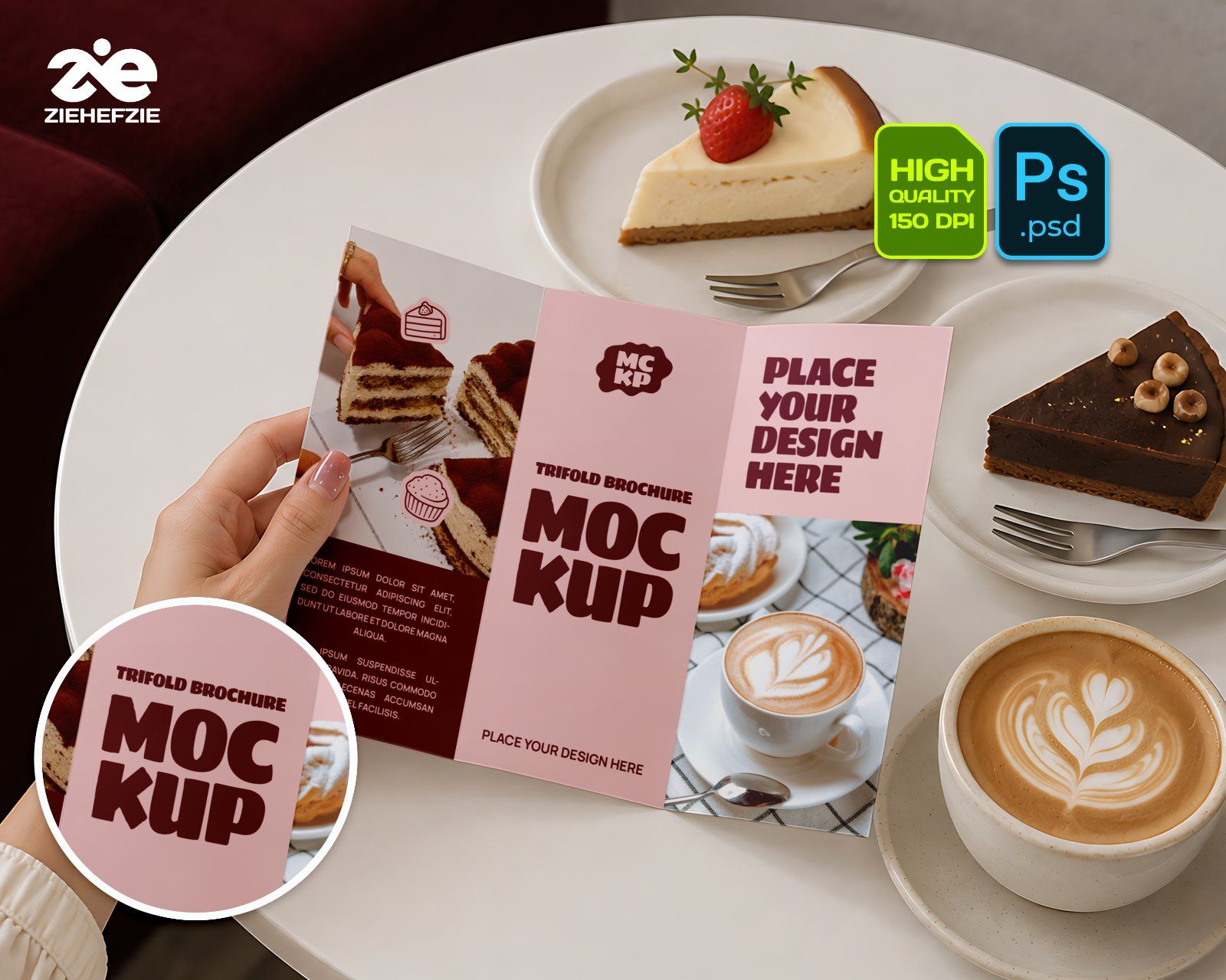 Premium Cake & Coffee Shop Branding Mockup Bundle – 15 Aesthetic PSD Scenes for Bakeries, Cafes