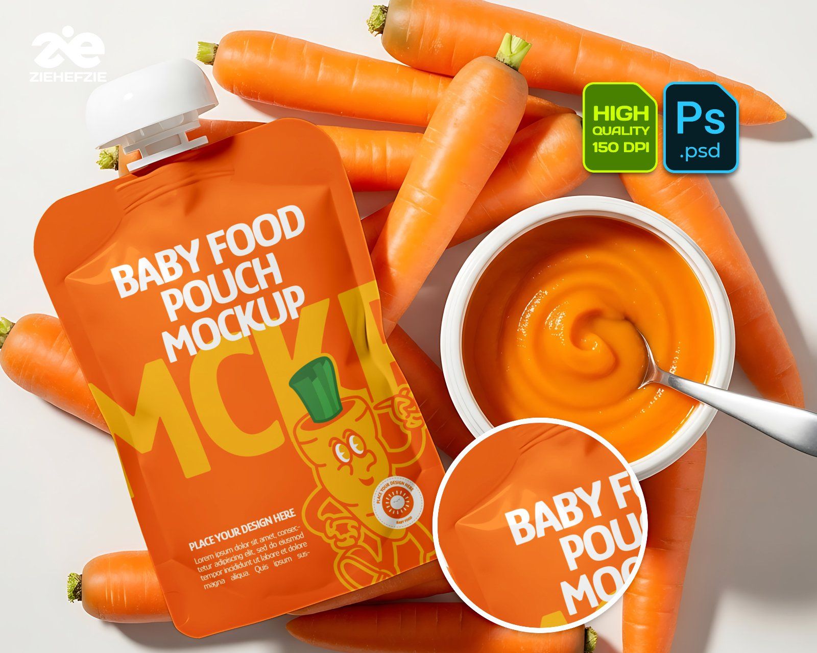 15 Premium Baby Food Packaging PSD Mockup Bundle For Branding
