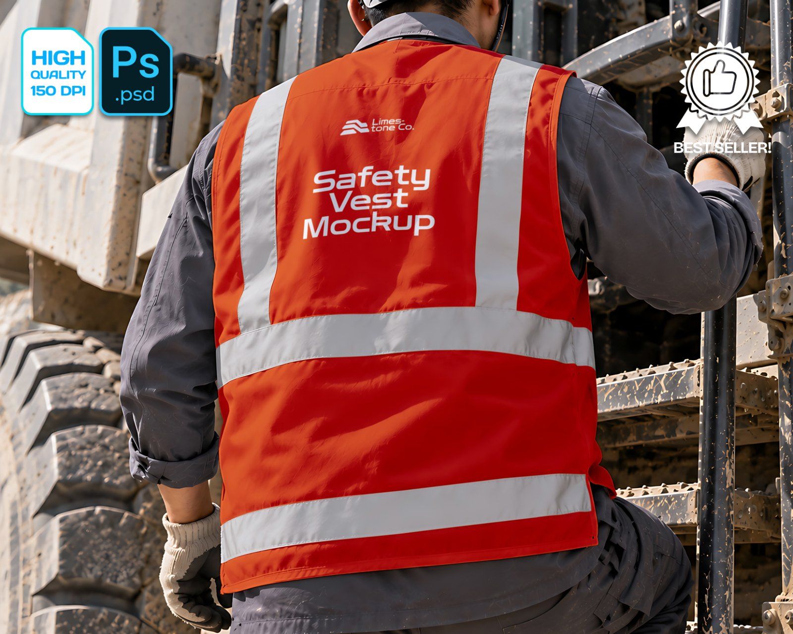 Limestone Mining Branding Mockup Bundle - 15 Heavy Equipment PSD Mockups — image 3