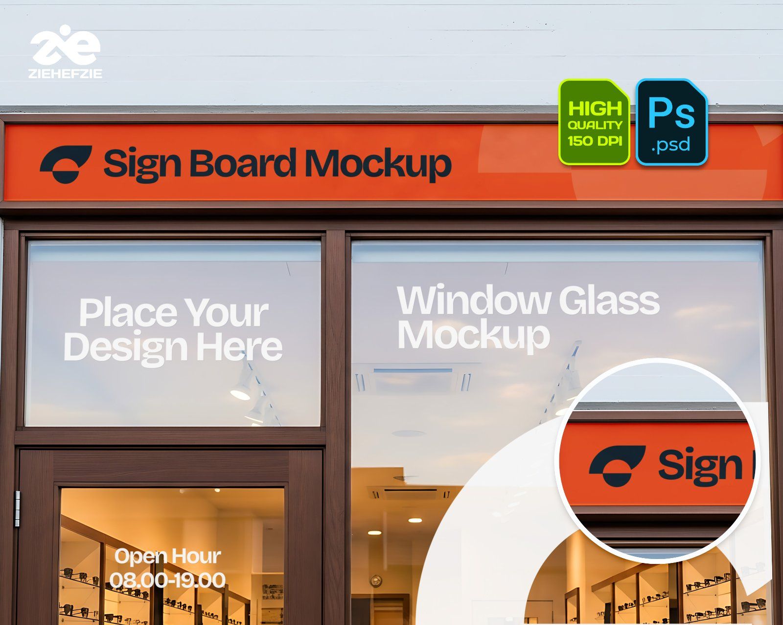 Glasses Shop Mockup Bundle - 15 PSD Templates for Eyewear Branding & Store Display