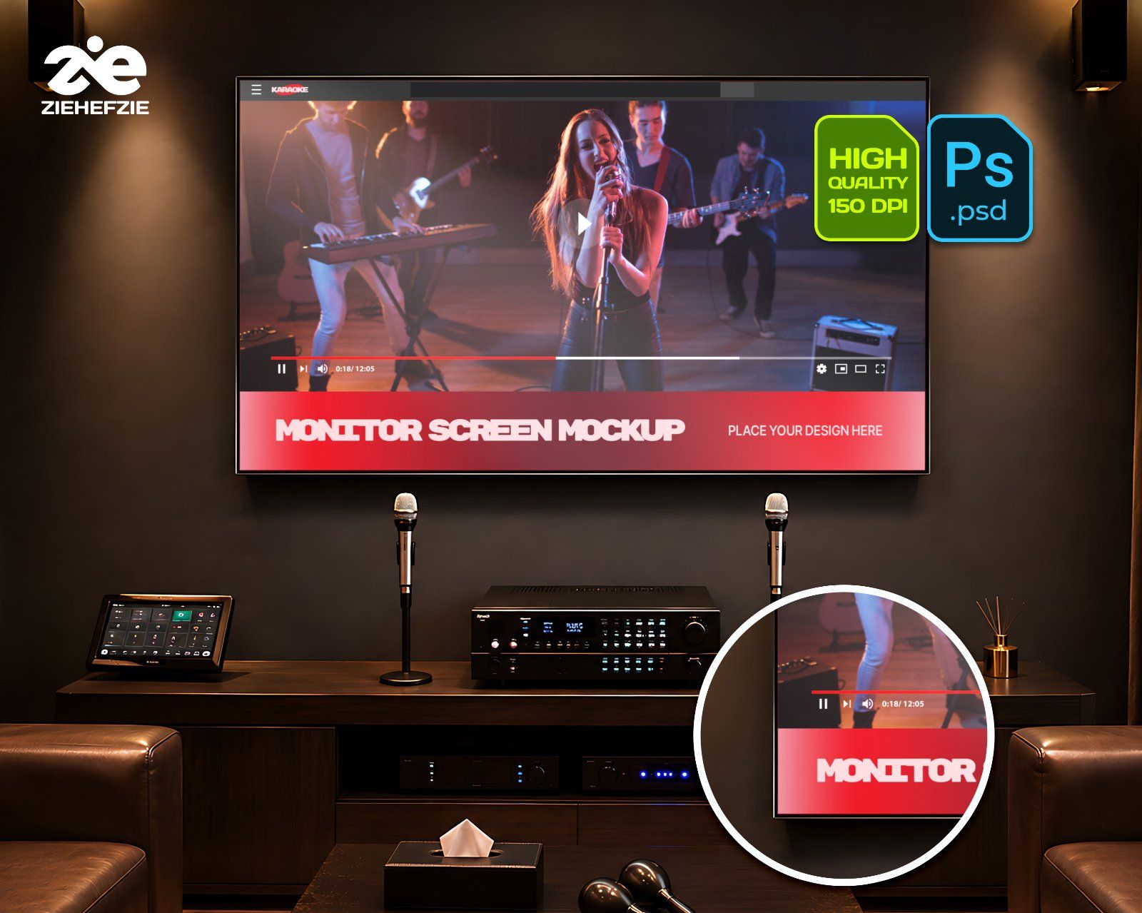 Karaoke Entertainment Branding Mockup Bundle - Karaoke Lounge & Music Bar Identity Mockup Set — image 3