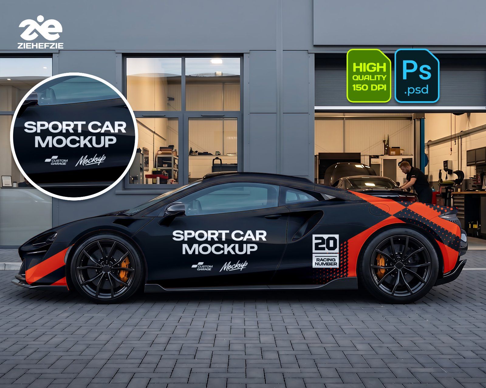 Ultimate Car Modification Shop Branding Mockup Bundle – 15 Premium PSD Scenes for Automotive & Tunin