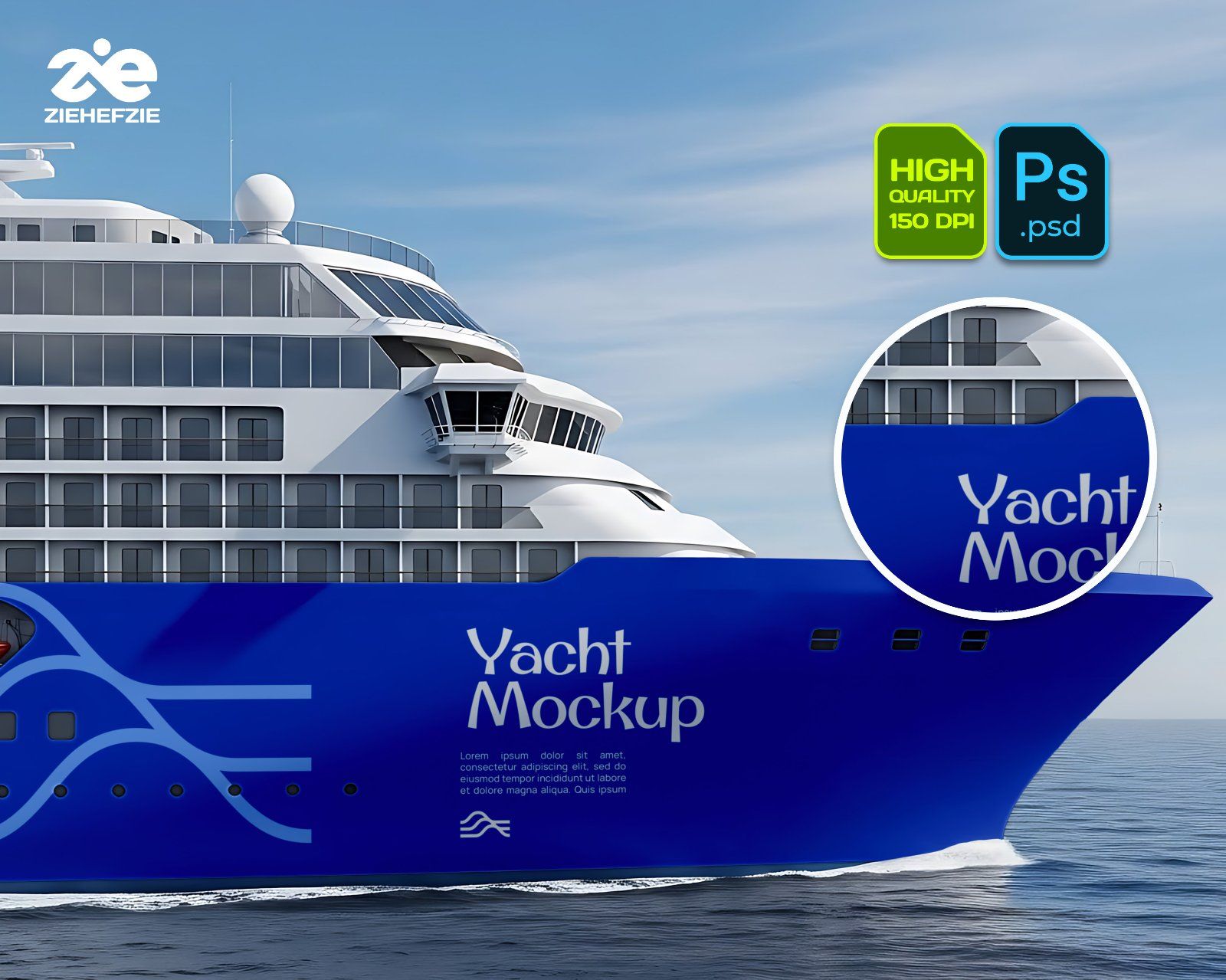 Cruise Ship Mockup Bundle - Maritime Branding with a Luxury Cruise Ship Mockup