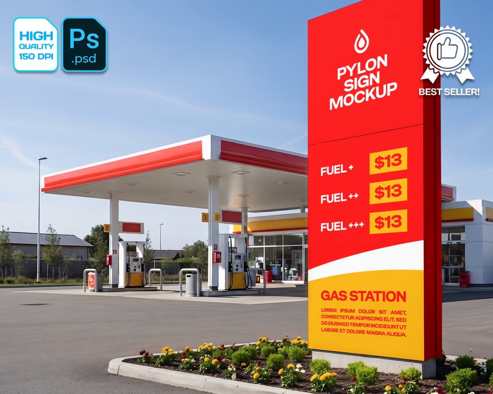 Premium Gas Station & Fuel Station Branding Mockup Bundle – 15 High-Res PSD Scenes for Energy Identi