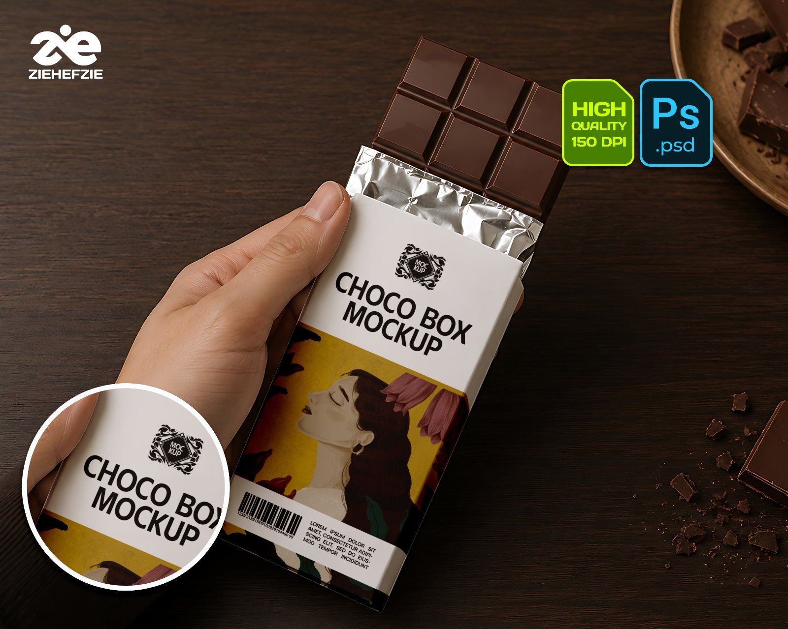 Premium Chocolate Branding Mockup Bundle – 15 Gourmet PSD Scenes for Artisan Packaging, Chocolate Ba