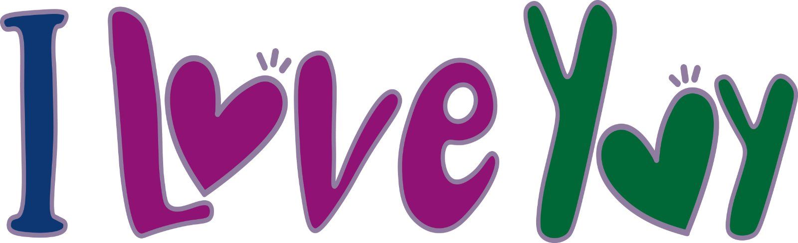 I Love You Lettering with Little Hearts — image 1