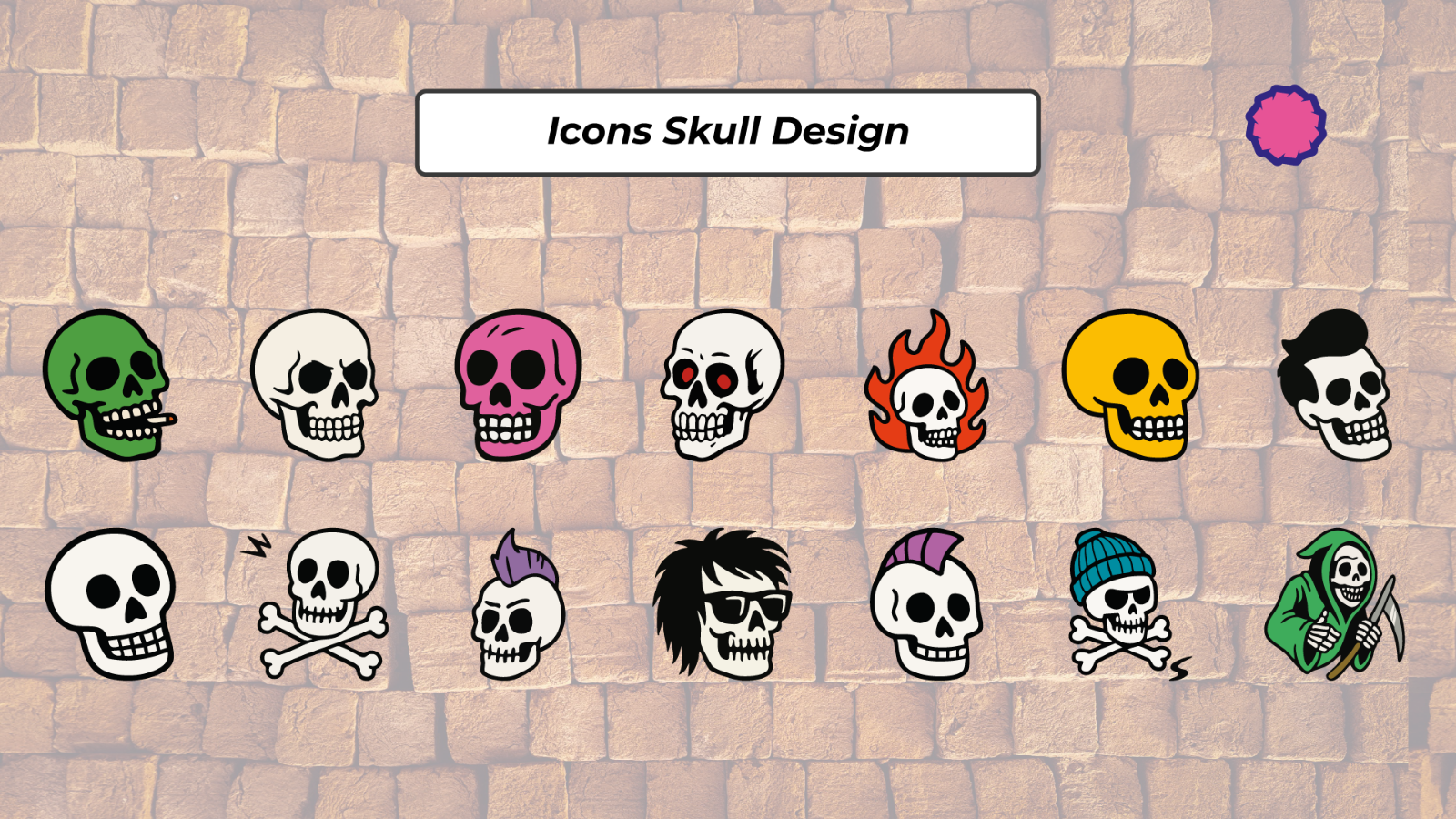 14 bundle icons vector skull — image 2