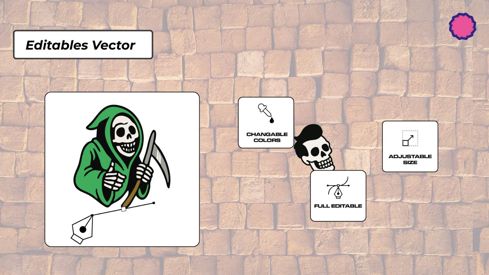 14 bundle icons vector skull — image 3