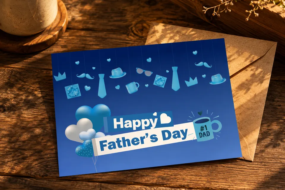 Premium Father’s Day Card | Printable Holiday Card | Digital Download