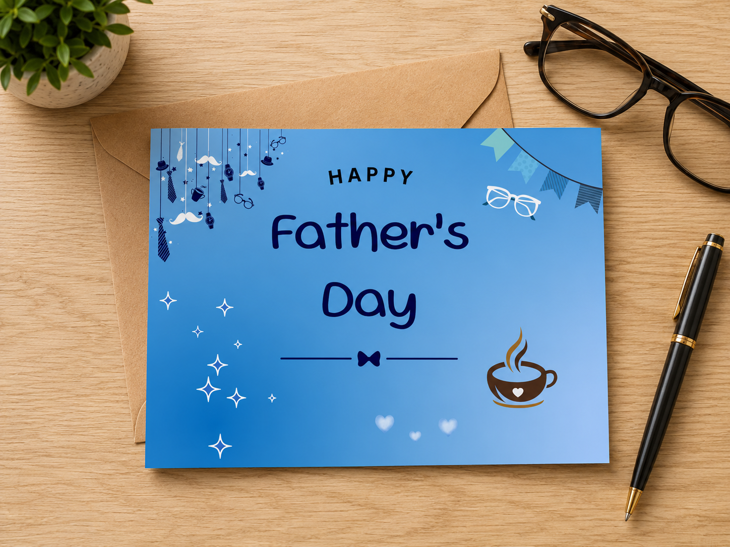Modern Father’s Day Card Printable | Instant Download | DIY Greeting Card — image 2