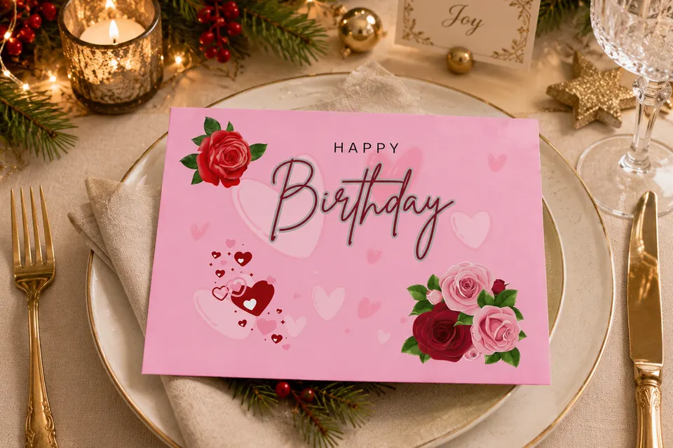 Modern Birthday Card Template