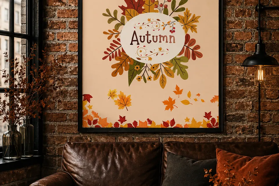 Autumn Leaves Wall Art – Cozy Fall Season Printable 🍂🌿