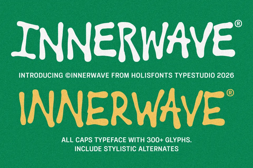 Innerwave – All Caps Brush Font