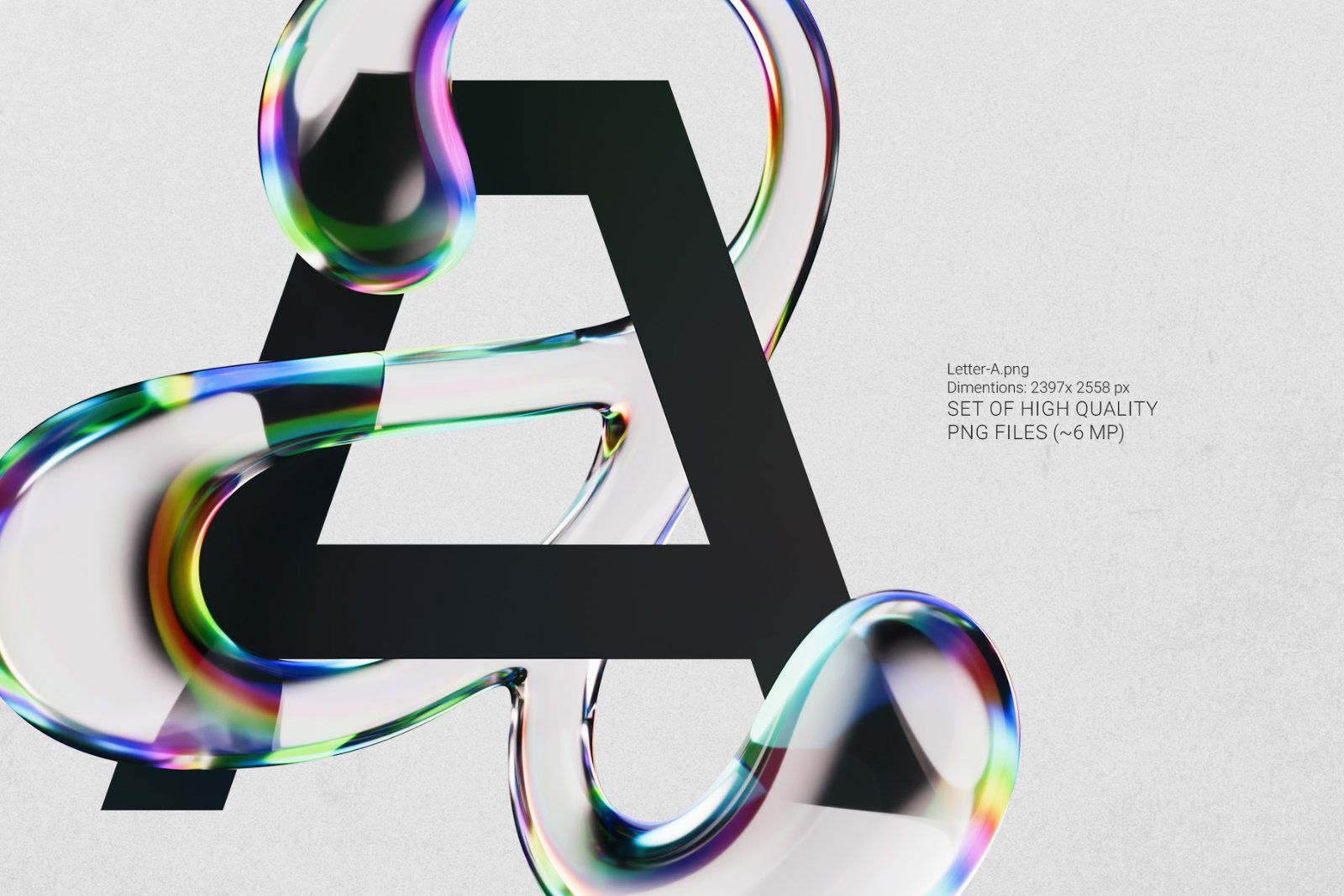 Iridescent Aqua - Color Bitmap Font — image 2
