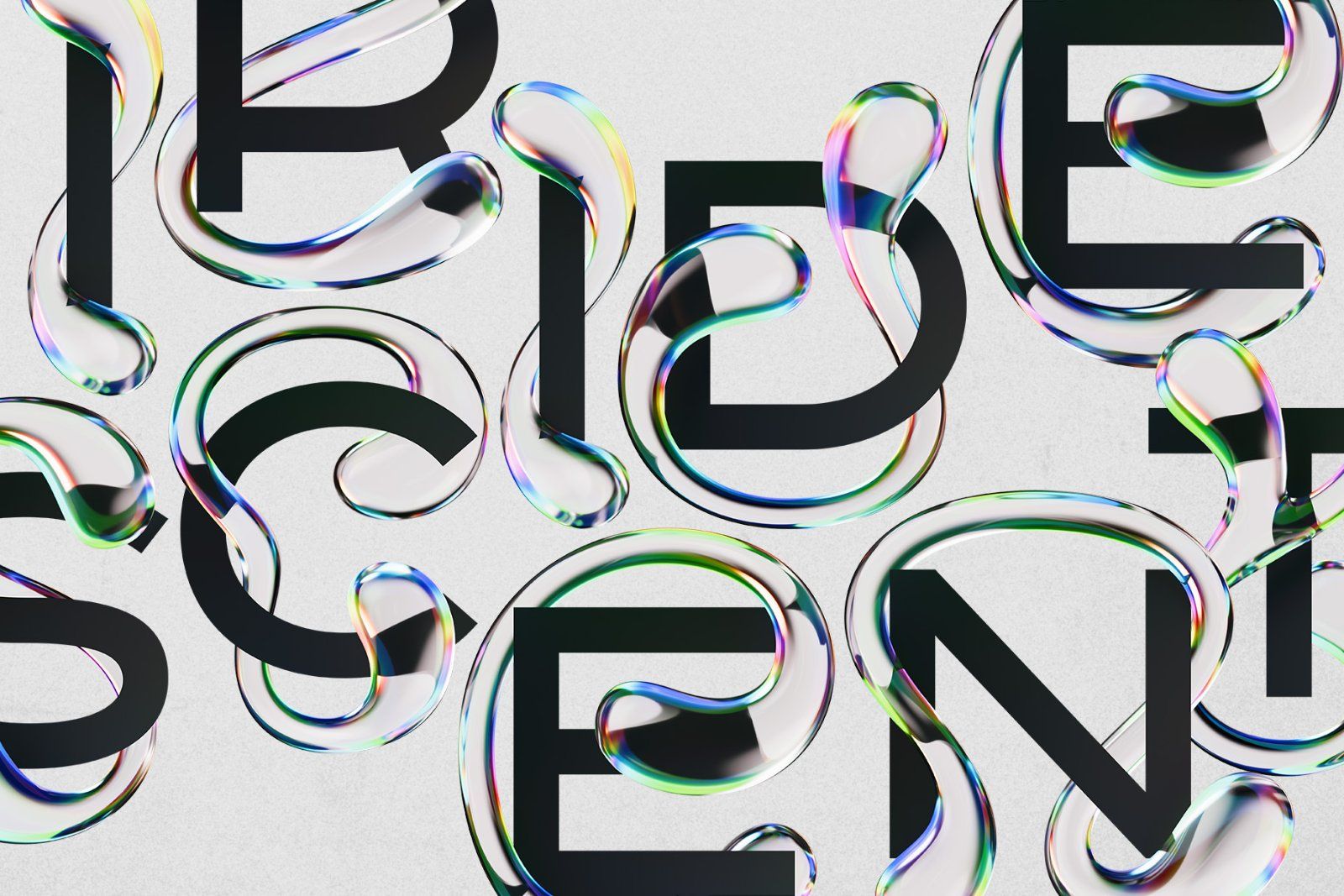 Iridescent Aqua - Color Bitmap Font — image 3
