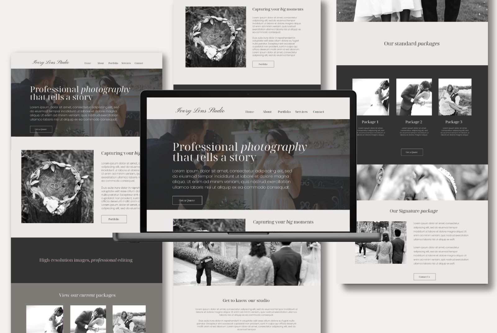 Wix Photography Website Template | Modern Photographer Portfolio