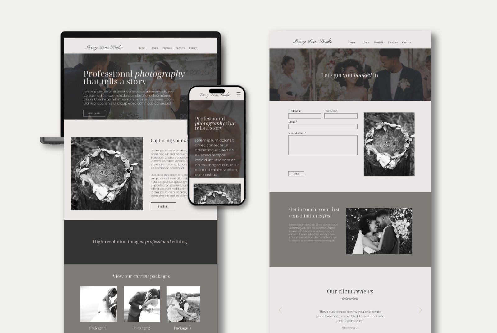 Wix Photography Website Template | Modern Photographer Portfolio
