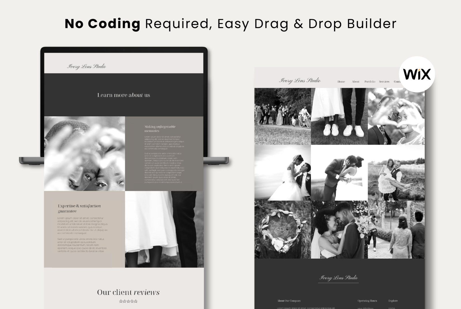 Wix Photography Website Template | Modern Photographer Portfolio