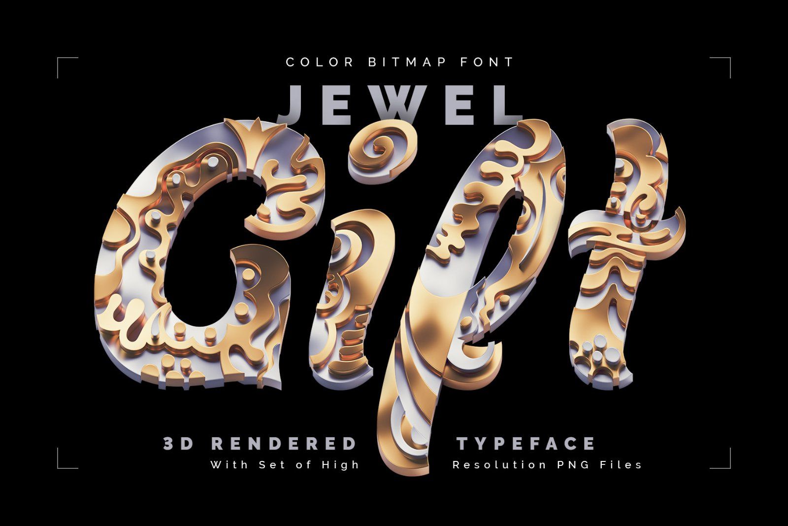 Jewel Gift — Color Bitmap Font — image 1