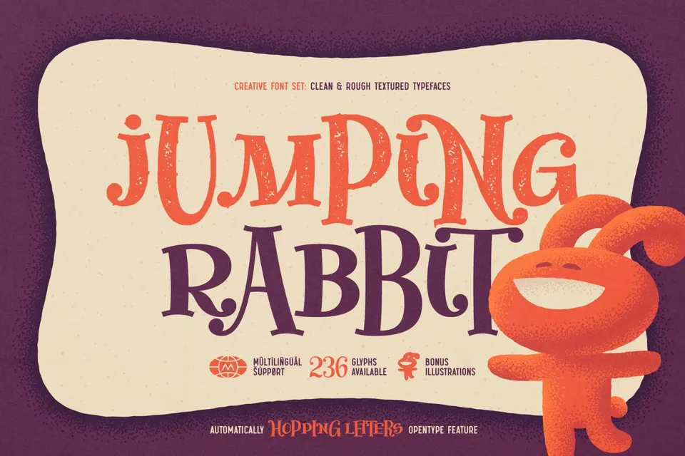 Jumping Rabbit - Funny Font