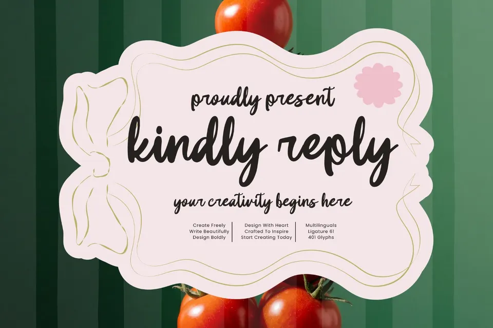 Kindly Reply Whimsical Handwritten