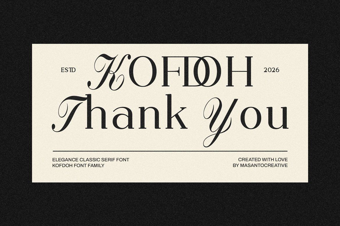 Kofdoh Elegant Serif Font Family