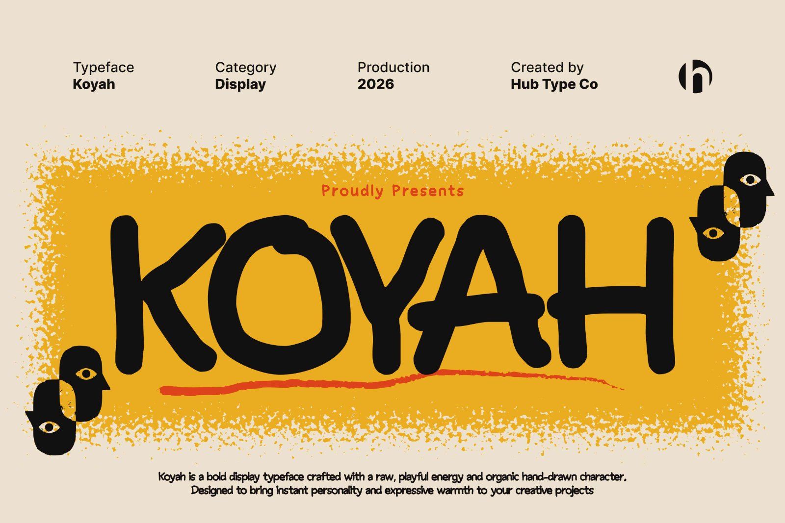 Koyah — Bold & Hand-Crafted Display Typeface — image 1