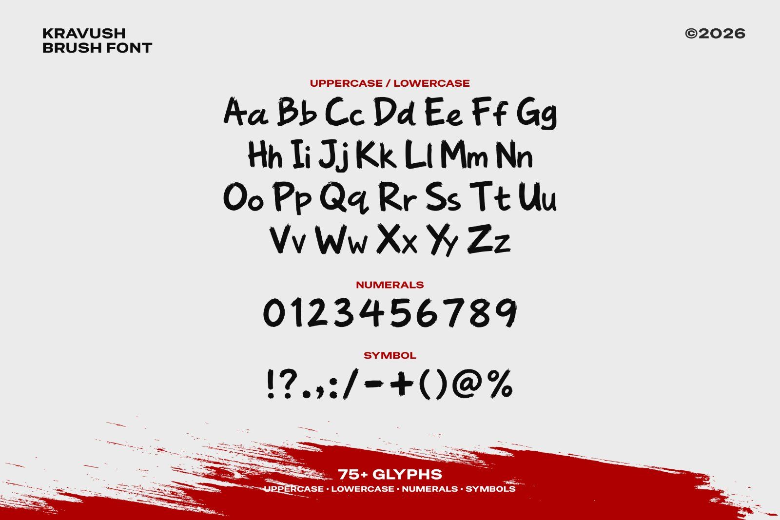Kravush Font — Rough Brush Typeface — image 5