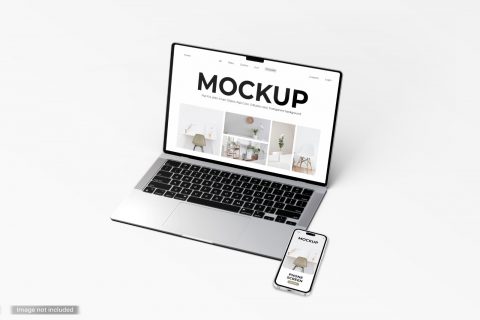 5 Laptop And Phone Mockups