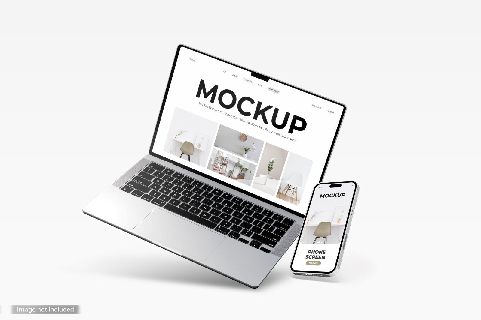 5 Laptop And Phone Mockups