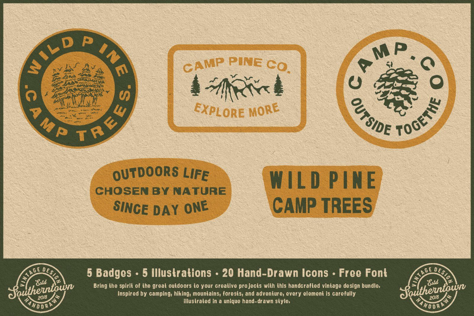 30 Hand Drawn Outdoor Adventure — image 3