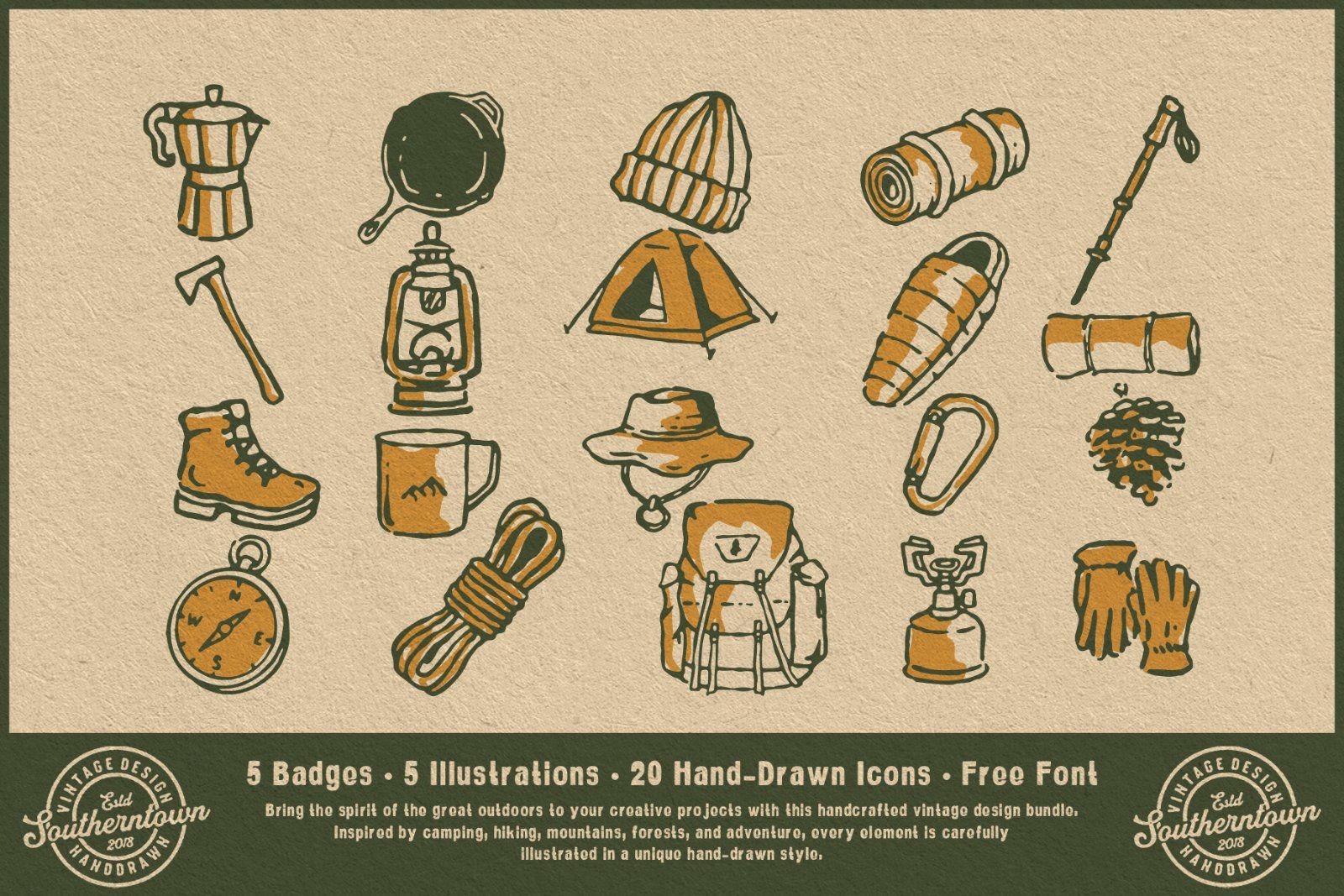 30 Hand Drawn Outdoor Adventure — image 5