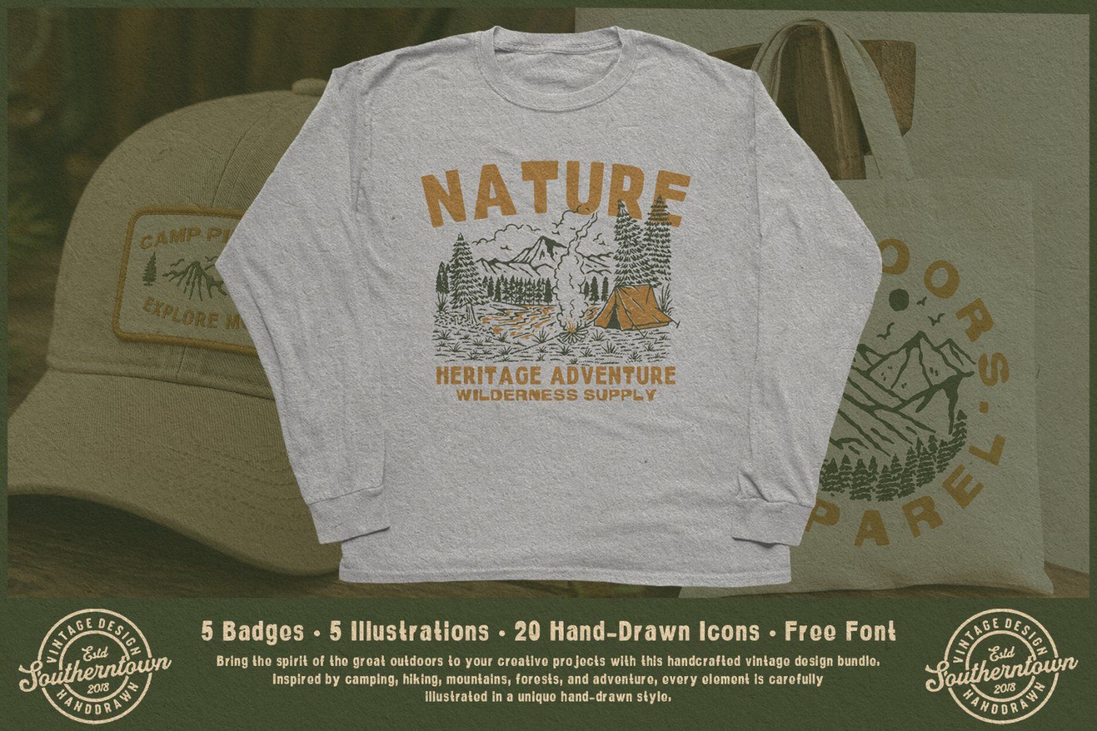 30 Hand Drawn Outdoor Adventure — image 6