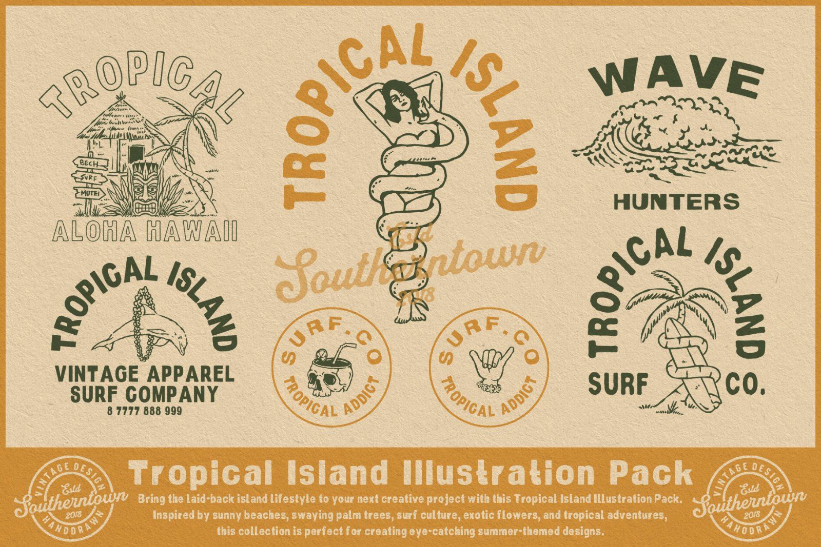 25 Tropical Island Illustrations — image 2