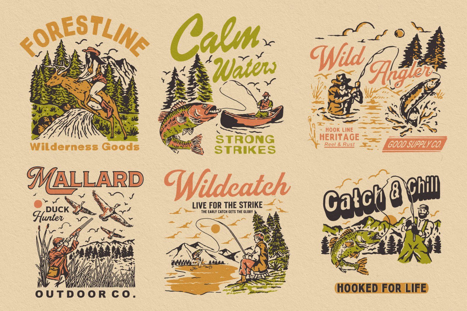40 Outdoor Illustrations + Font use — image 6