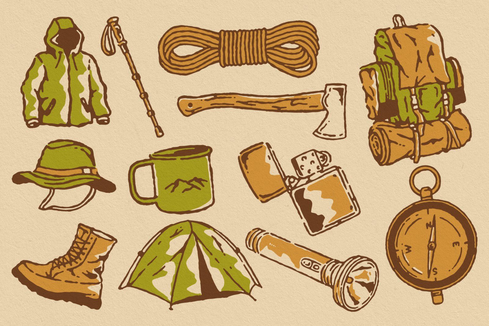 40 Outdoor Illustrations + Font use — image 8