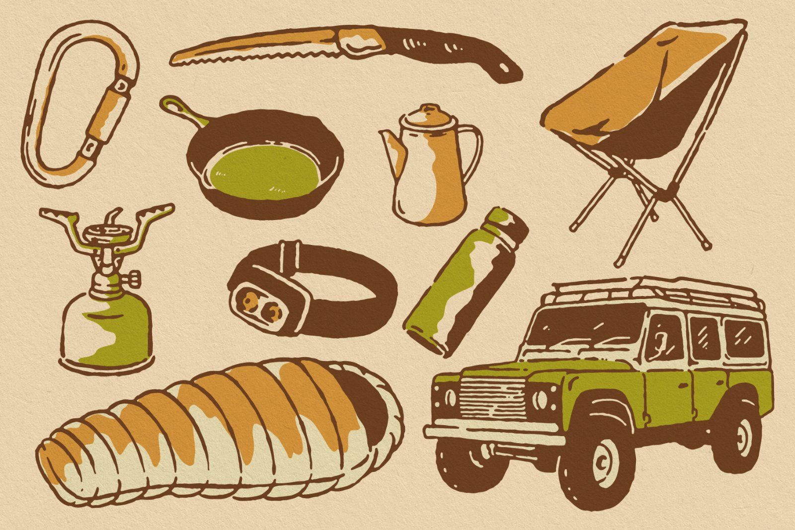 40 Outdoor Illustrations + Font use — image 9