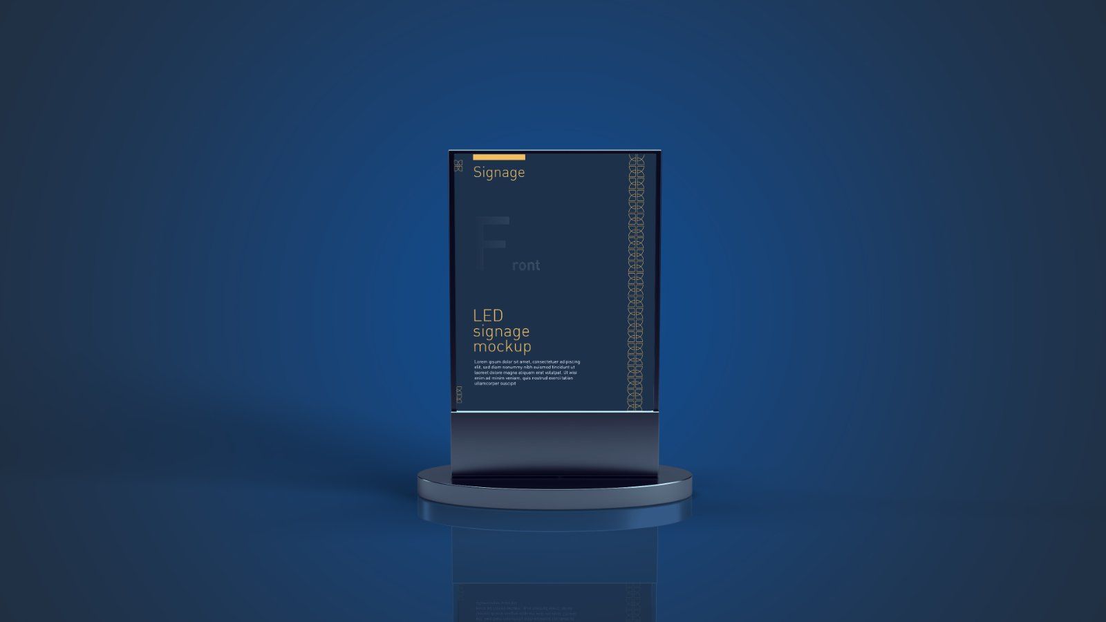 LED Acrylic Signage Mockup – 5 PSD Files, Illuminated Display Stand & Lightbox Branding Mockup