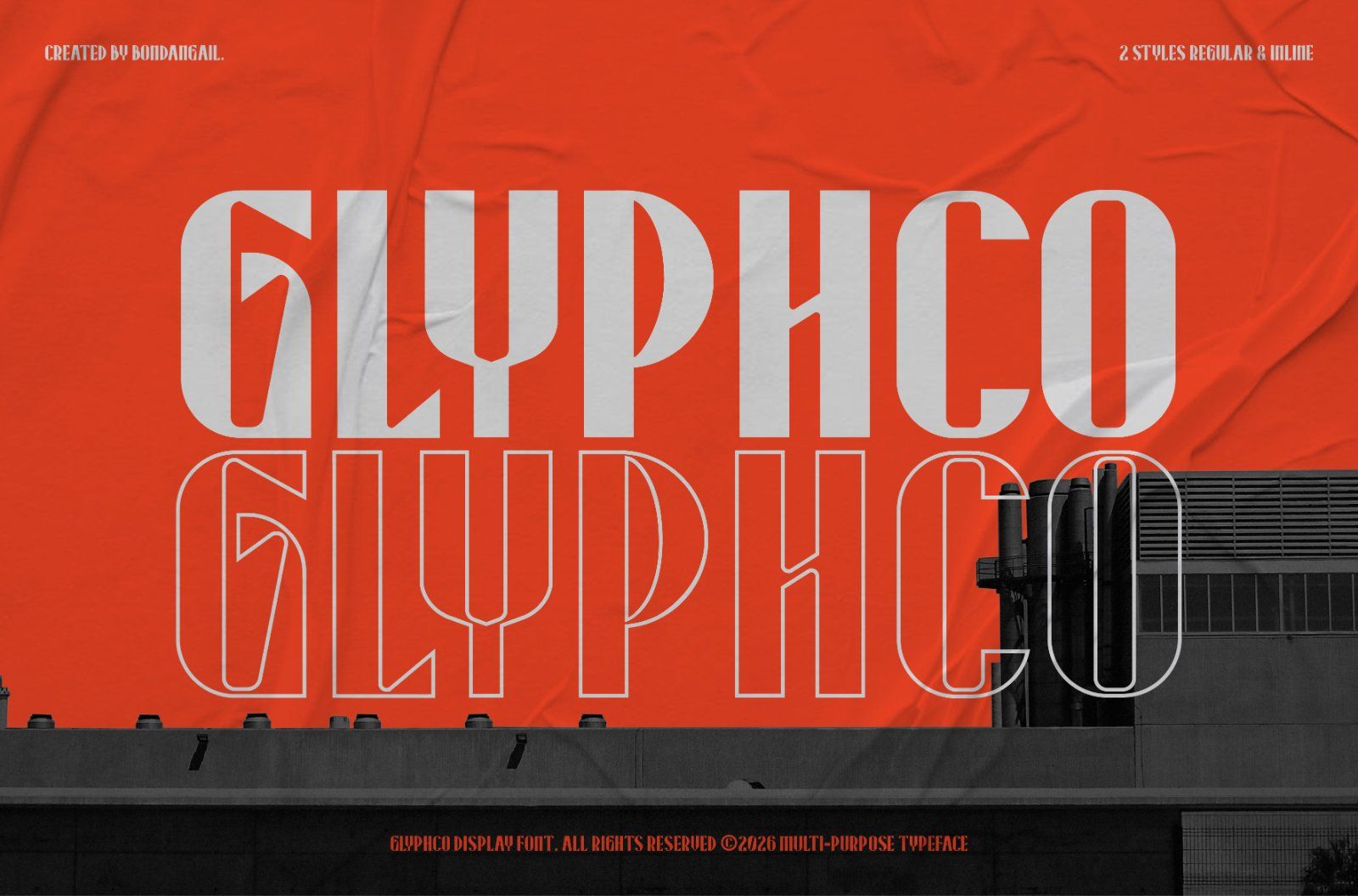 Glyphco | Modern Condensed Display Font — image 1