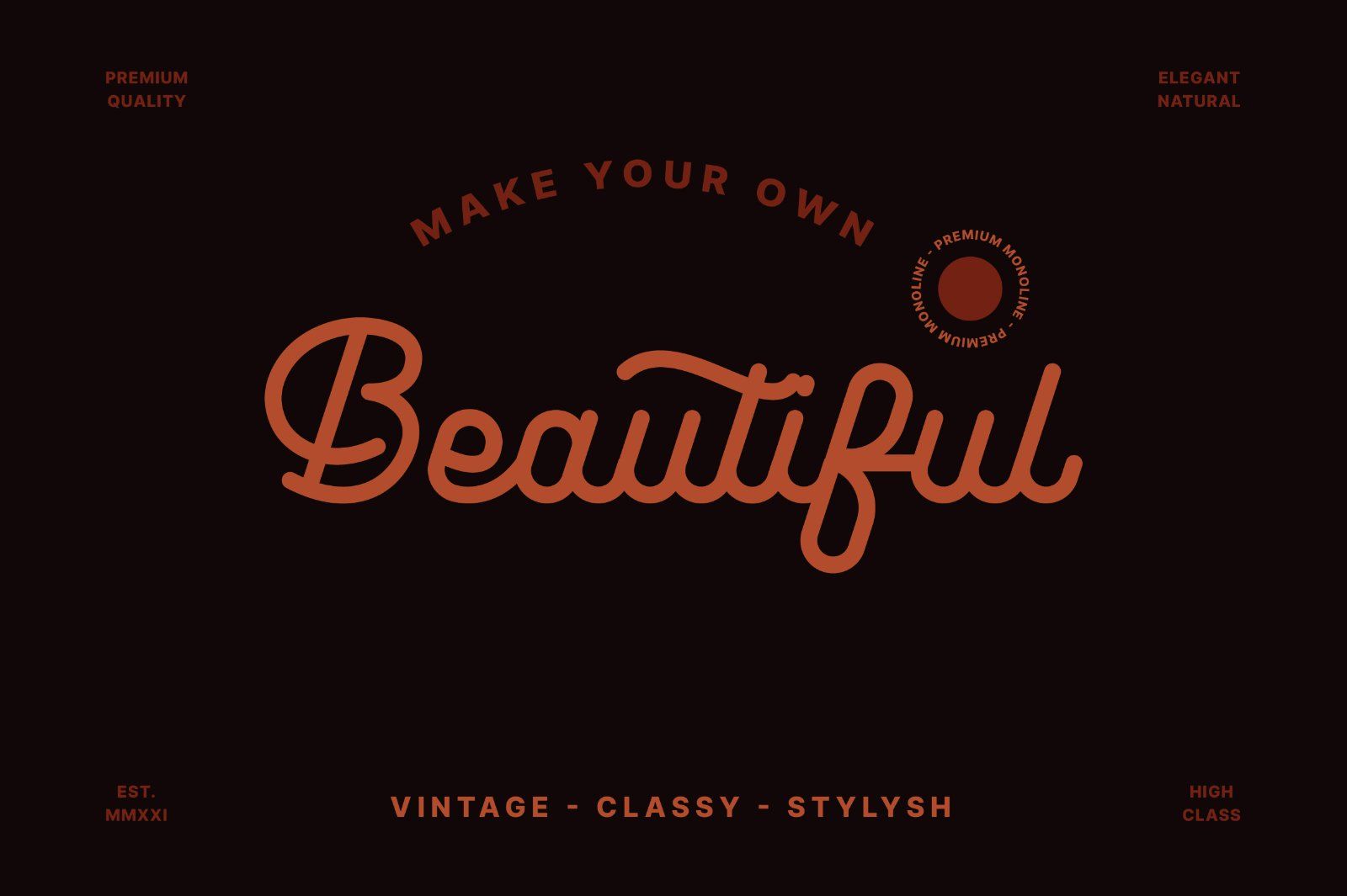 Leuthikline Beautiful Monoline Font — image 3