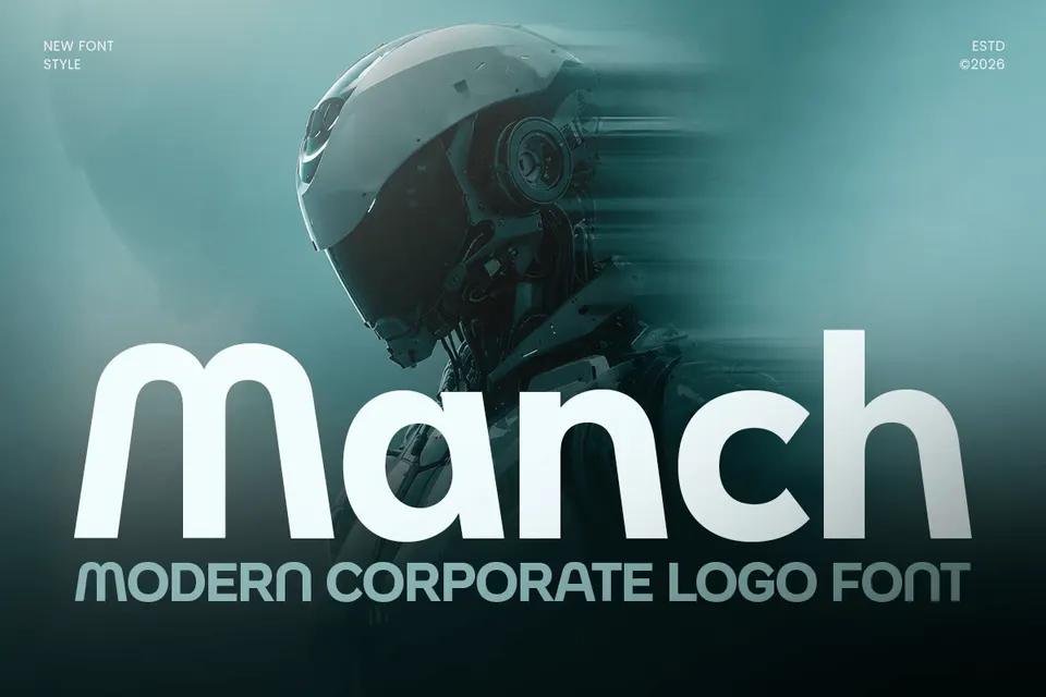 Manch-Modern Logo Font