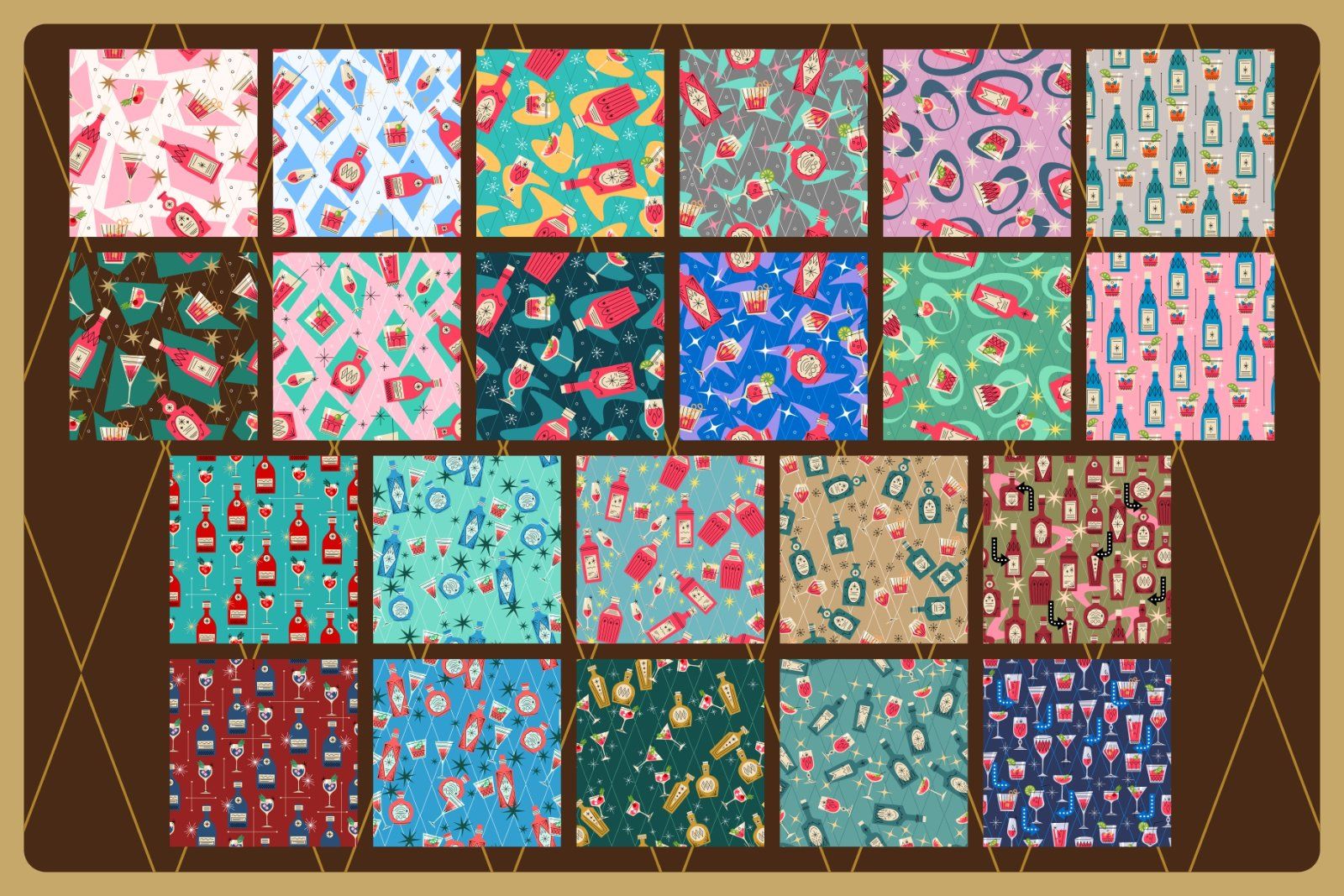 Mid-Century Cocktails Patterns — image 4