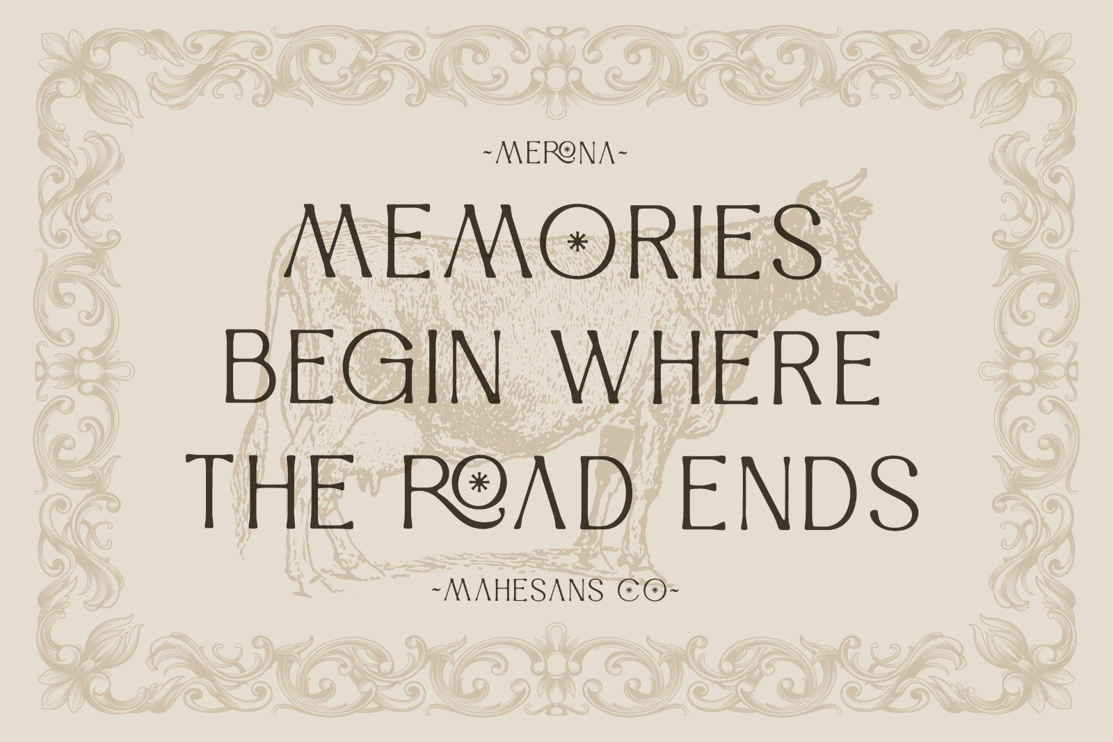 Merona – Vintage Display Typeface — image 7
