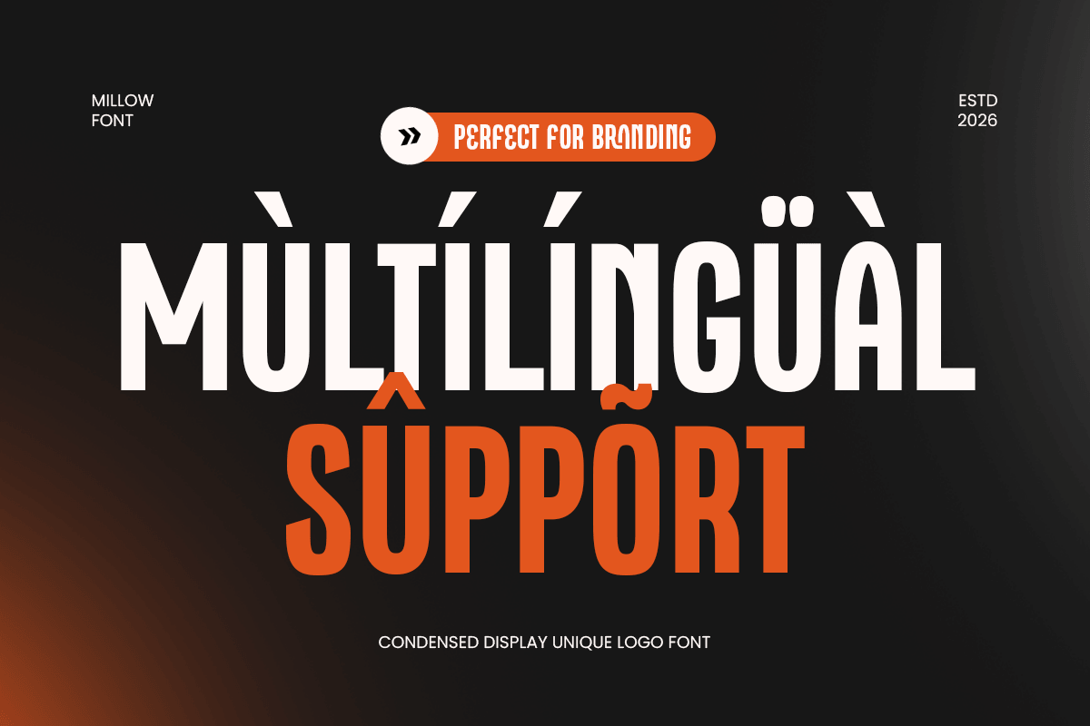 Millow-Condensed Modern Logo Font — image 12