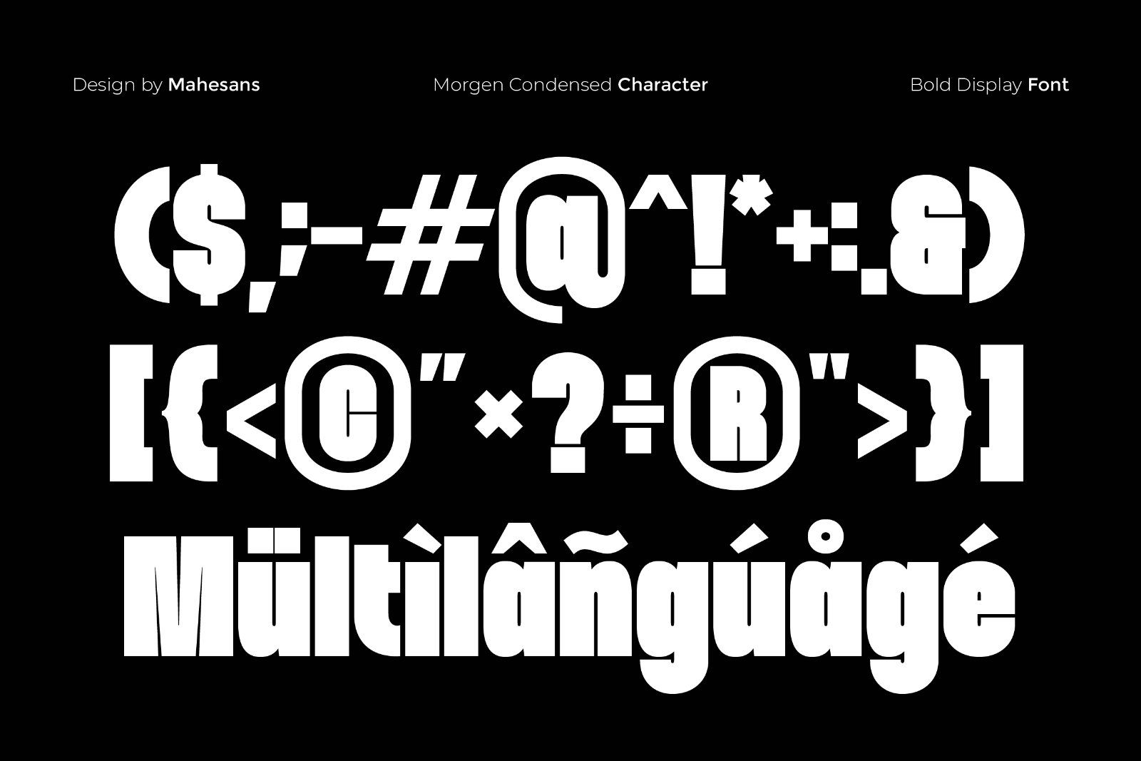 Morgen – Bold Condensed Display Font