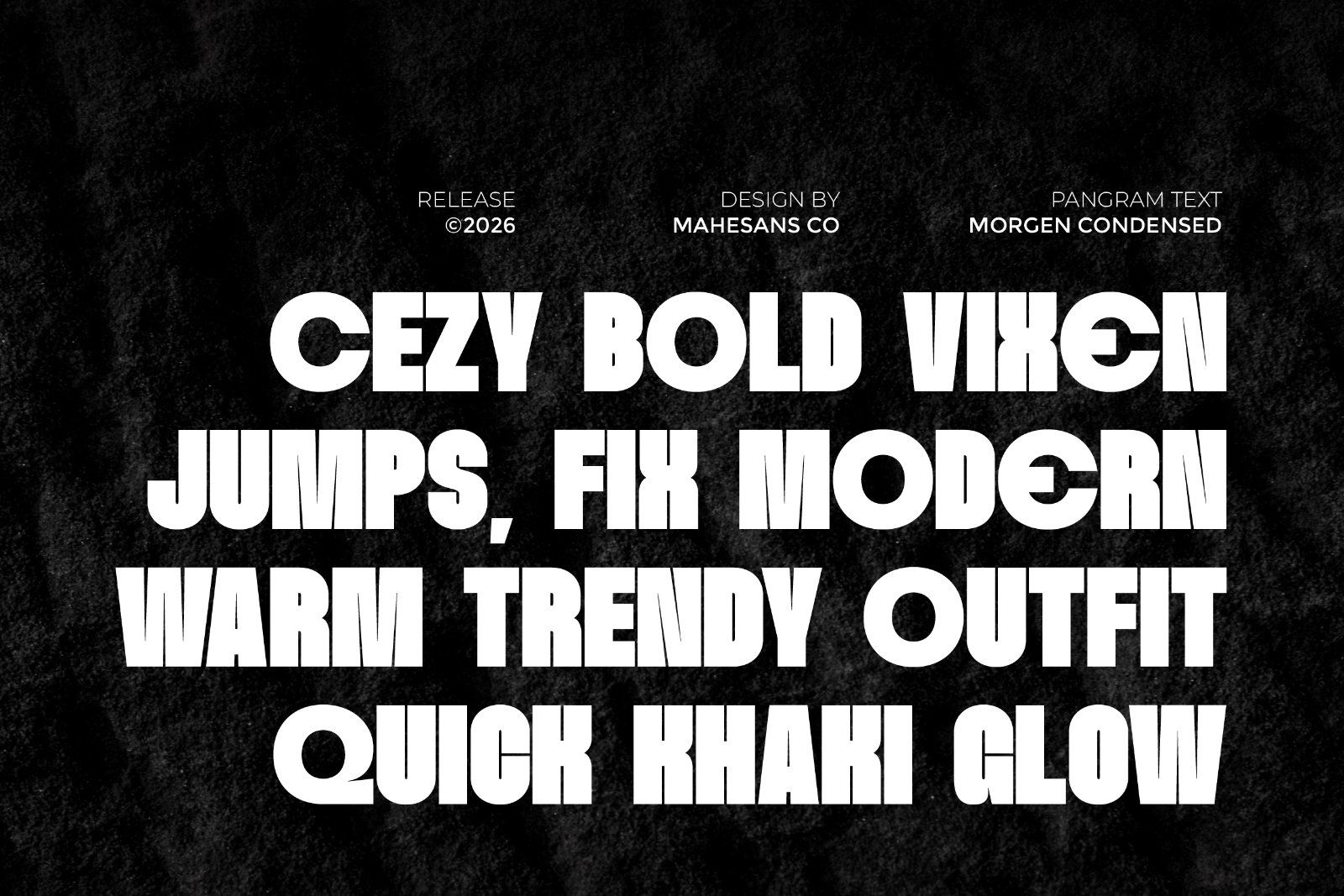 Morgen – Bold Condensed Display Font