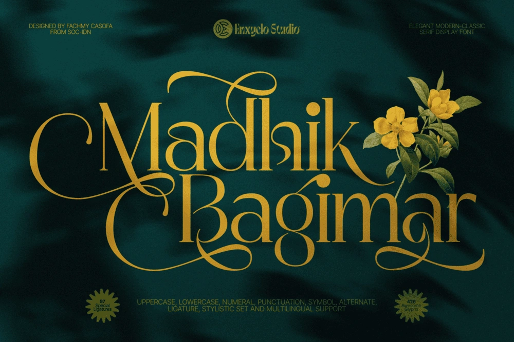 MADHIK BAGIMAR — Elegant Luxury Branding Font — image 1